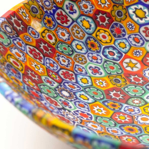 Millefiori bowl in multicolor Millefiori Murano glass ø 13 cm - Image 3